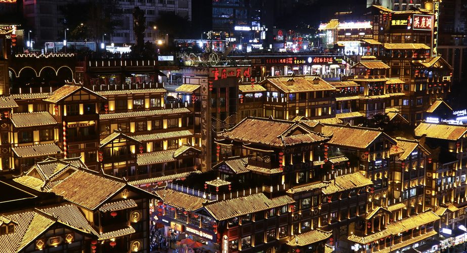 Hongya Cave in Chongqing China Hongya Cave in Chongqing China